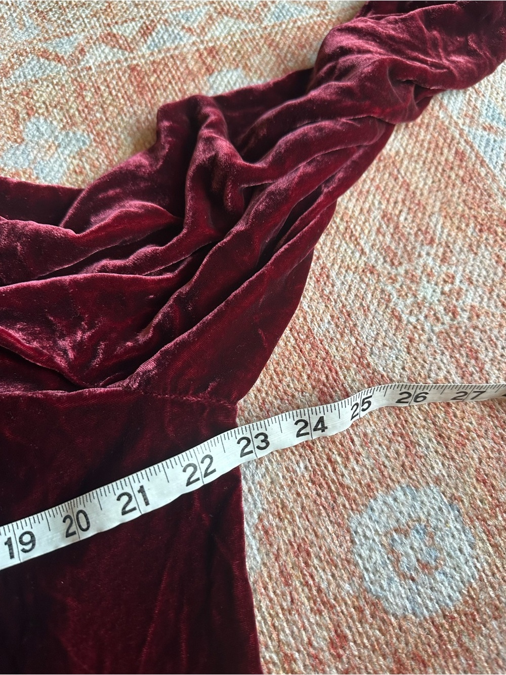 Eileen Fisher silk blend velvet tunic shirt wine maroon deep claret size large - Picture 5 of 7